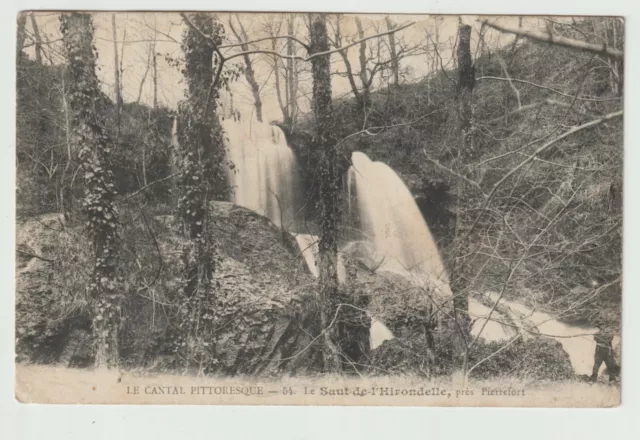 15 le Cantal picturesque CPA le jump de l'Hirondelle near Pierrefort