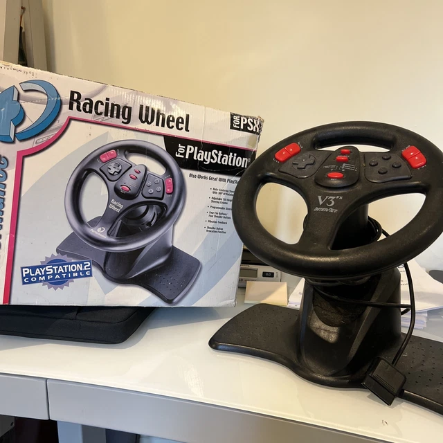 PERFORMANCE V3FX RACING Wheel 2 Playstation PS2 Steering Wheel Tested