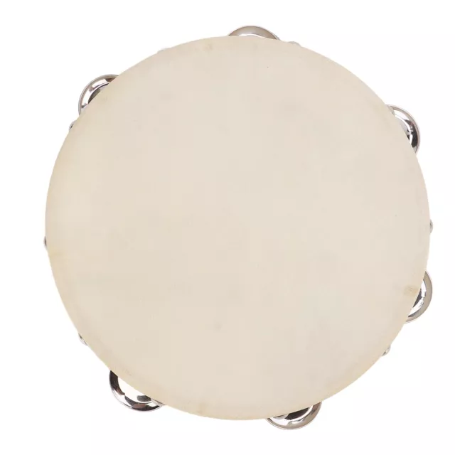 8in Wooden Hand Drum Portable Percussion Tambourine Children Educational IDS