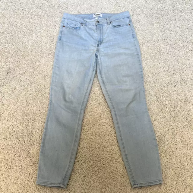 PAIGE Jeans Womens Size 29 Light Wash Straight Crop Size 29 Stretch