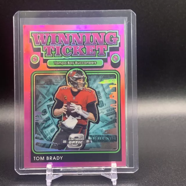 2021 Panini Contenders Optic Tom Brady Winning Ticket Purple Prizm Wt5 75/75 🔥