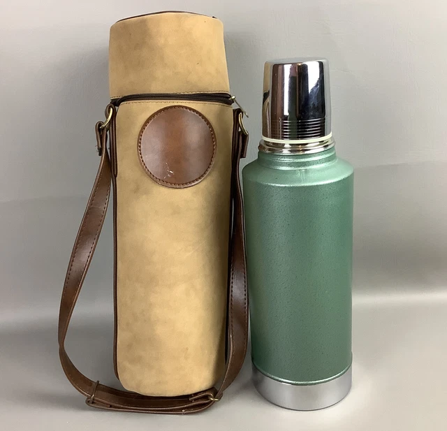 STANLEY ALADDIN STAINLESS Steel Thermos with Case 2 Quart Made In USA 