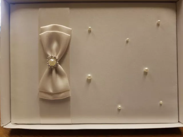 Livre d'or 8,5 pouces perle d'ivoire par Lillian Rose, livre d'or perle d'ivoire mariage