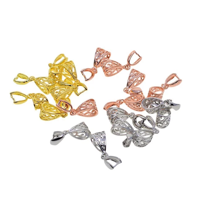 18 Définit Couleurs Mélangées Filigree Fleur Pendentif Pendentif Pinch