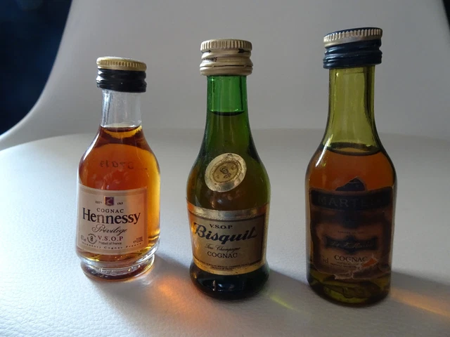 Lot De 2 Mignonnettes Anciennes Cognac Godet – Hivert Pellevoisin – Collection