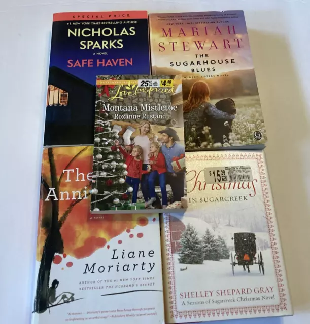 Lot of 5 Novels Romance Christmas Nicholas Sparks Mariah Stewart Paperback Books