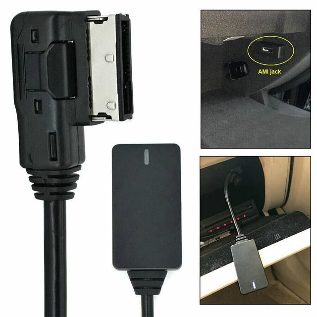 Wireless Bluetooth Music Interface AUX Audio Cable Adapter For Audi Q7 A5 A6 A8/