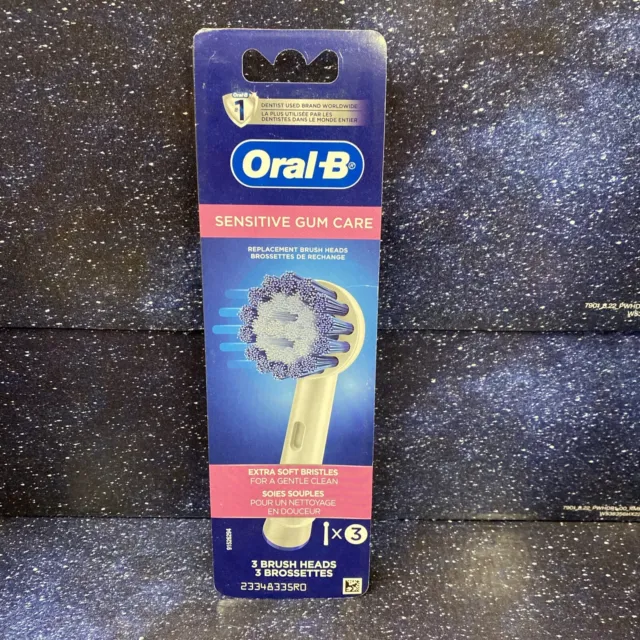 Oral-B Sensitive Gum Care Extra Soft - 3 Brush Heads Total - New