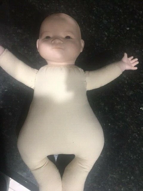 Vintage 18"Bye Lo” Grace S.putnam” Bisque/Porcelain Head&Hands Doll Cloth Body