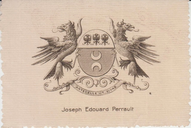 Ex-libris Ancien 'Du Pas De Beaulieu Madame Vassal Languedoc' - Gravure XVIIIe Siècle, Occasion