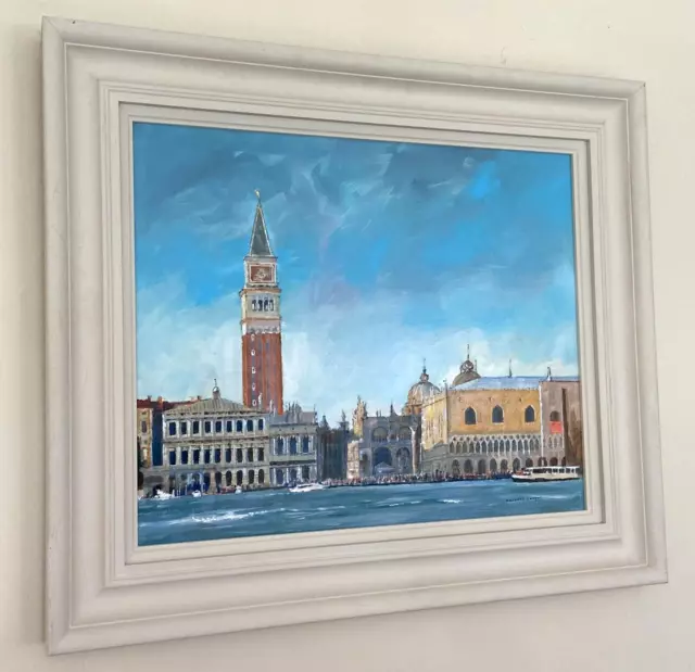 HILARY BURNETT COOPER (Contemporary) Oil Painting St Marks Square, Venice, Italy