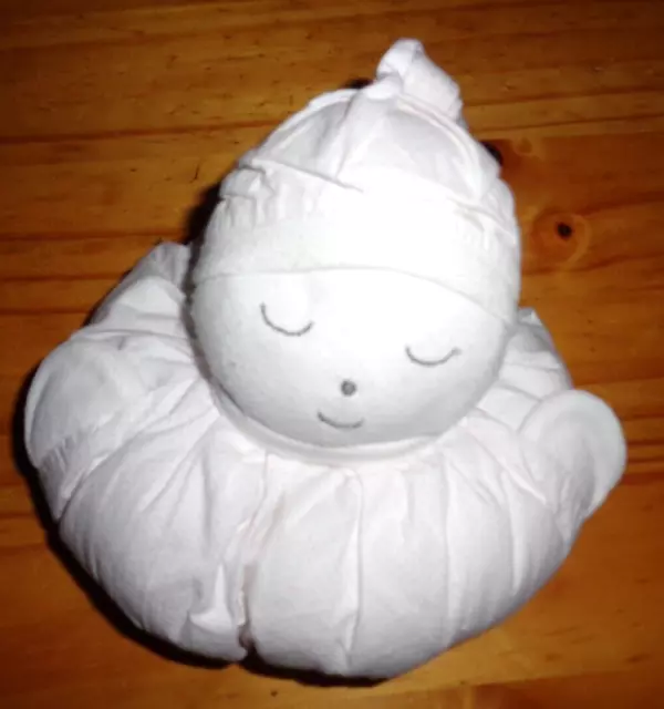 Bb/ Doudou Peluche Boule Lutin Dpam Du Pareil Au Meme Blanc Yeux Gris Exc Etat