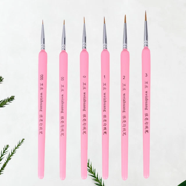 6 Pcs Hölzern Kind Pinsel Für Die Acrylmalerei Detailpinsel Dünne