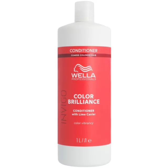 Acondicionador Wella Professionals Invigo Color Brilliance Groso 1000 ml - NUEVO (41