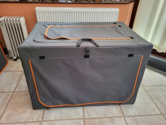 XL Deluxe Folding Dog Crate - Travel Car Home -Sturdy Quality-Aluminium