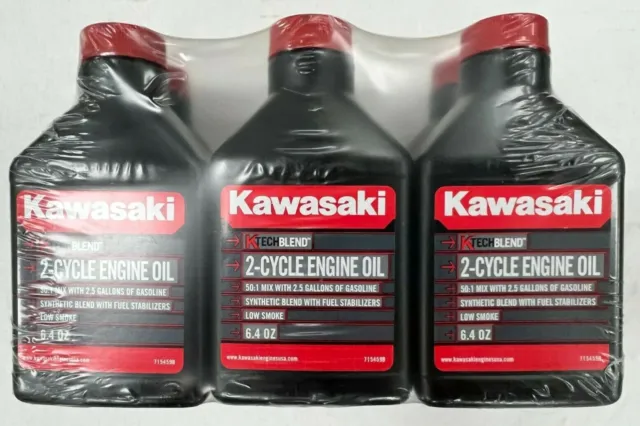 Kawasaki 99969-6084C KTECH 2-Cycle Oil 6pk - 6.4oz Syn Blend w/ Fuel Stabilizers