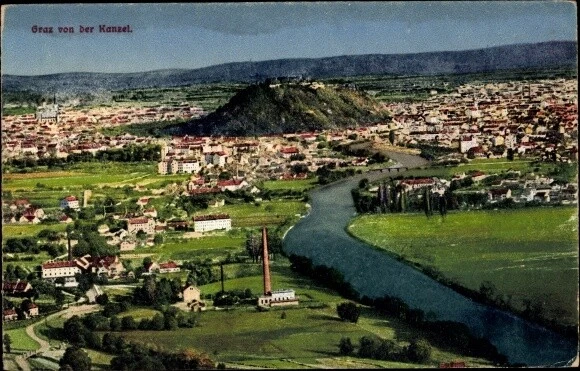 Ak Graz Steiermark, Panorama von der Kanzel gesehen - 4015407