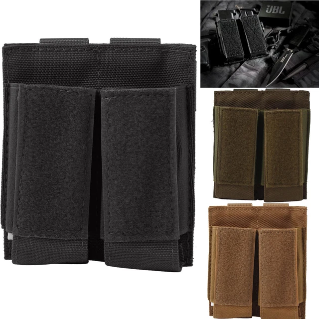 TACTICAL MOLLE DOUBLE Magazine Pouch Pistol Mag Holder Baton Flashlight Holder EUR 8,22