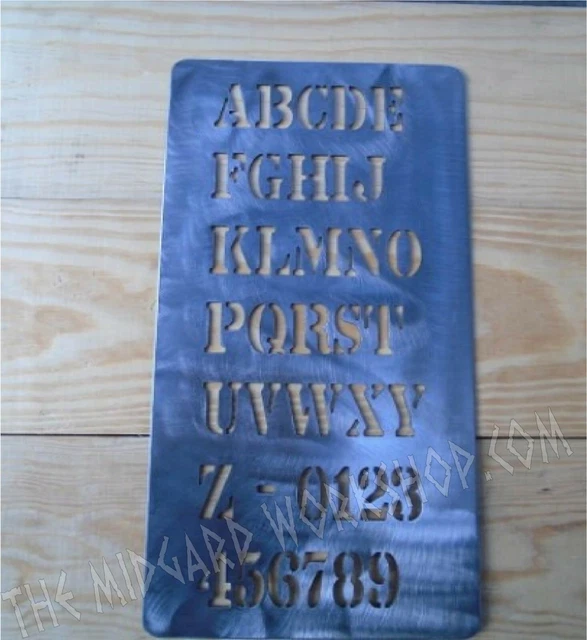 LETTERING TEMPLATE STENCIL letters steel router template woodflags 1.5