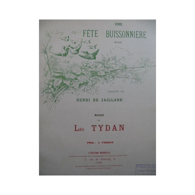 TYDAN Leo Une Fete Buissonniere Chant Piano