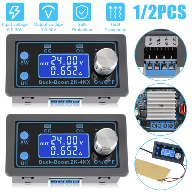 2PCS Adjustable DC Buck Boost Converter Power Supply Voltage Module Step Up Down