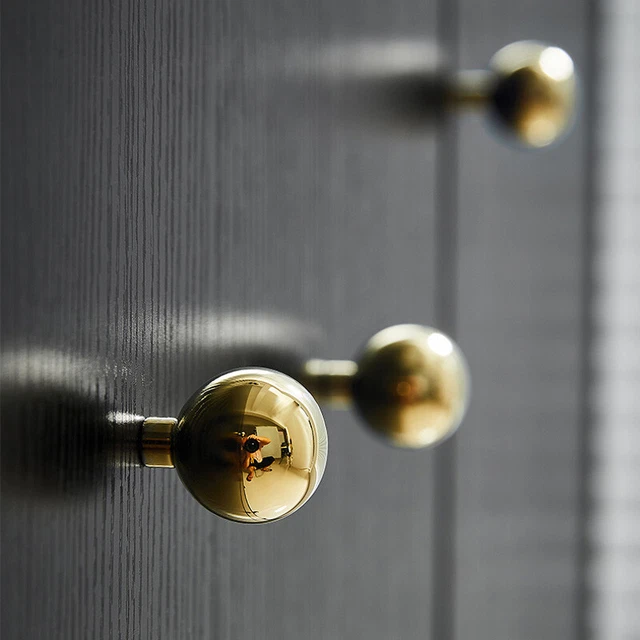 Brass Ball Wardrobe Door Knob Cupboard Drawer Pull Furniture Wine Cabinet Handle