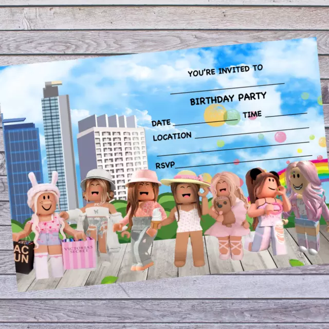 ROBLOX GIRL INVITATION Template