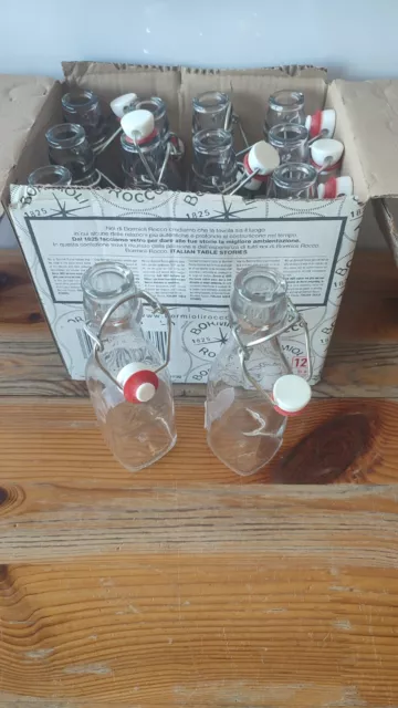 12 x 250 ml Bügelflaschen inkl. Bügelverschluss, Likörflaschen Glasflaschen Neu