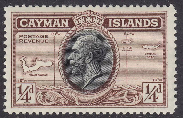 CAYMAN ISLANDS 1935 SG96 ¼d BLACK & BROWN UNMOUNTED MINT