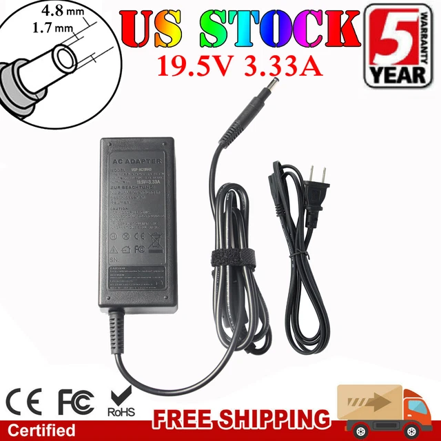 19.5V 3.33A Adapter Charger For HP Pavilion Touchsmart 14-b109wm Sleekbook