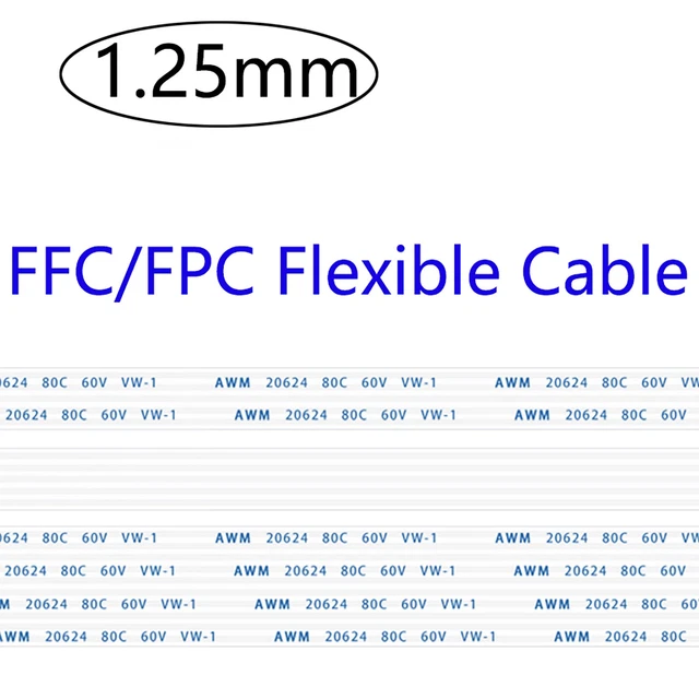 Cavo Piatto FFC/FPC 80C 60V VW-1 – Passo 1,25mm, Seleziona Il Numero Di Pin (4-30P) - Foto 4
