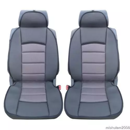 2x Fundas de Asiento Gris Premium Tela Alta Calidad Nuevo Apto para