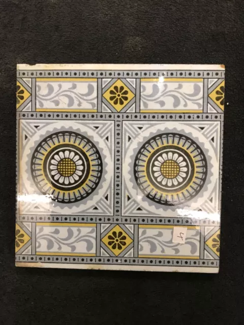 Fireplace tile Minton antique
