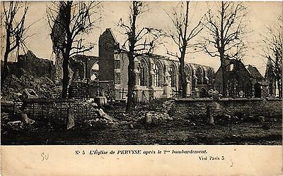 CPA Militaire, L'Eglise de Pervyse apres le bombardement (278285)