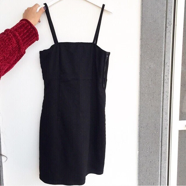 VESTITO SCAMICIATO DI JEANS ZARA Taglia XS nero EUR 21 00