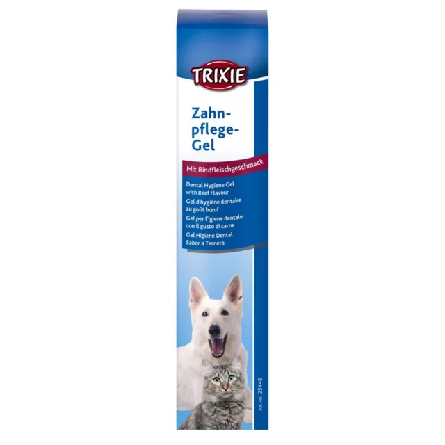 Trixie Zahnpflege-Gel Avec Rindfleischgeschmack pour Chiens, Neuf