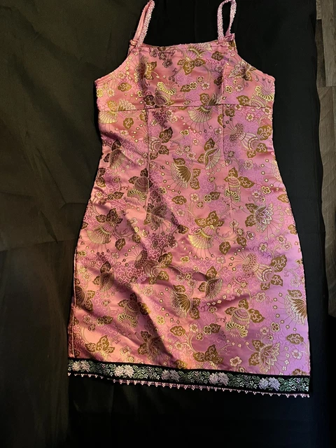 VINTAGE GIRLS STORYBOOK HEIRLOOMS Pink Spaghetti Strap DRESS SIZE 7