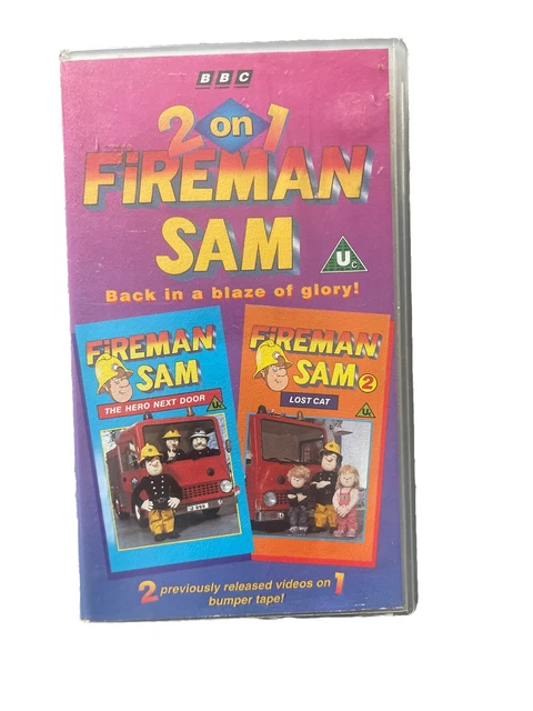FIREMAN SAM 2 On 1 The Hero Next Door Lost Cat VHS SH 1996 3 fireman-sam-2-on-1-the-hero-next-door-lost-cat-vhs-sh-1996-3