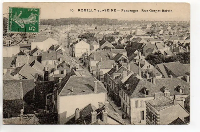 ROMILLY SUR SEINE  - Aube - CP 10 - Panorama - rue Gornet Boivin