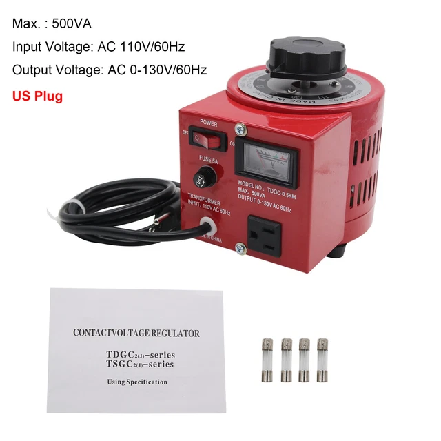 TDGC2-0.5KM Variable Transformer Autotransformer Regulator Input  0-130V 500W SZ