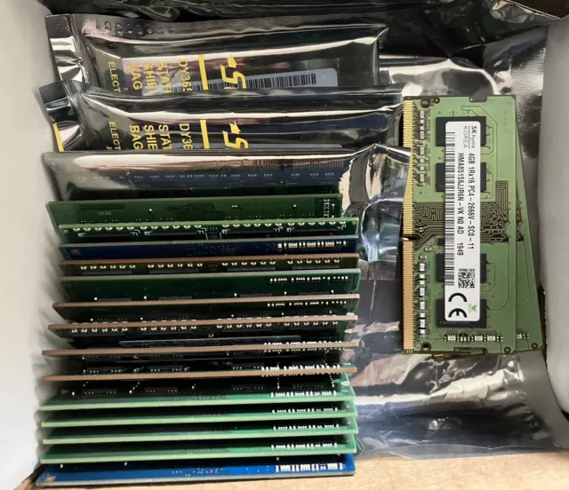 Lot Of 22 Laptop SO-DIMM Memory DDR2 DDR3 DDR4