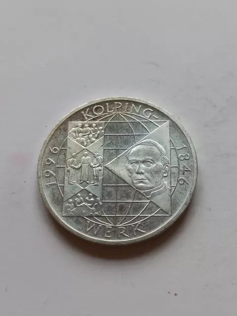 Deutschland 10 DM Gedenkmünze 1986, 625er Silber, Adolph Kolping