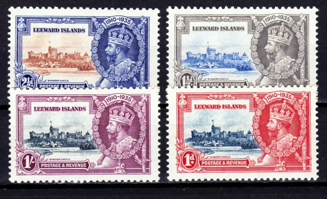 Leeward Islands-1935 Silver Jubilee Set. Fresh MM