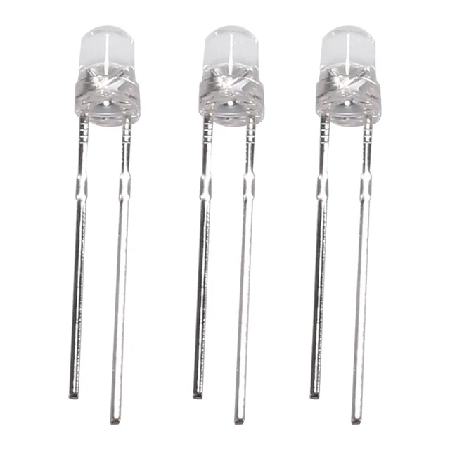 4X(100 Stueck 3mm Weisse LED Licht emittierende Diode S4R8)8)
