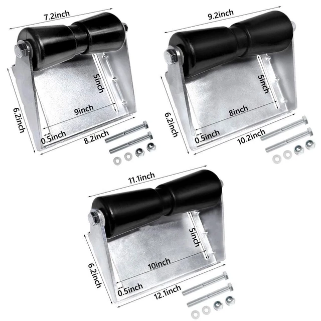 GALVANIZED STEEL BOAT Trailer Keel Roller with Bracket £92.74 PicClick UK