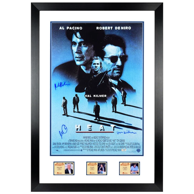 ROBERT DE NIRO, Al Pacino, Val Kilmer Autographed Heat 16x24 Framed Movie Poster £3,312.07
