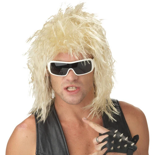 (One Size, Blonde) - Blonde Rockin Dude Wig Adult Halloween Accessory. Unbranded