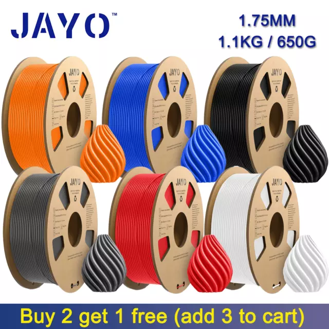 JAYO PLA+ Filament 1.75mm, PLA Plus 3D Printer Filament 1.1KG