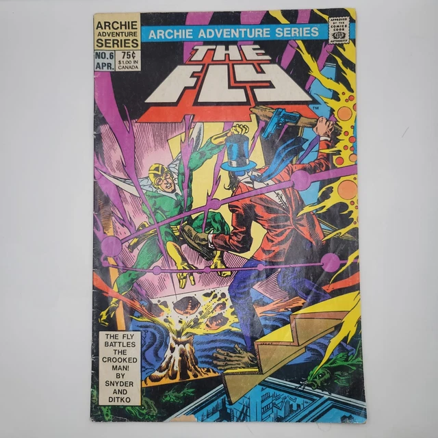 THE FLY #6 Archie Comics 1984 Archie Adventure Series Vintage - Bag and Board