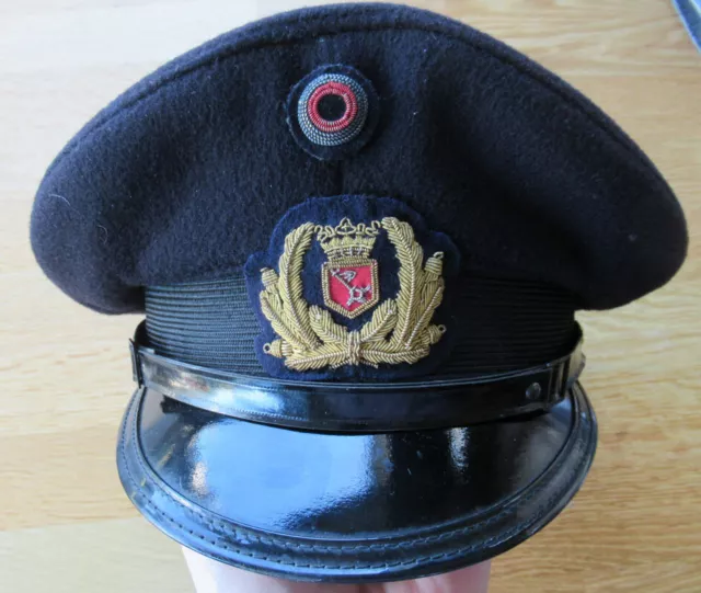 Alte frühe BRD Schirmmütze WSP Wasserschutzpolizei / Polizei Bremen / Gr. 57